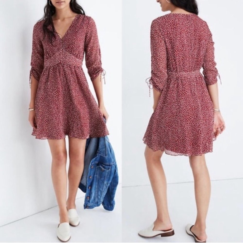 MADEWELL Starviolet Mini Dress In Ditsy Flowers Size 8